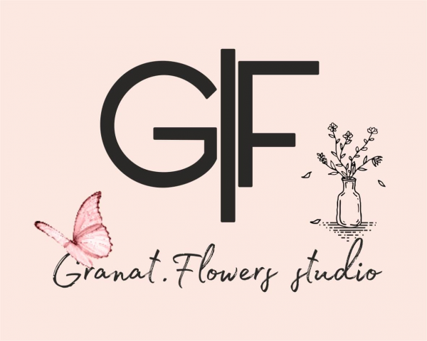 Логотип компании Granat flowers studio